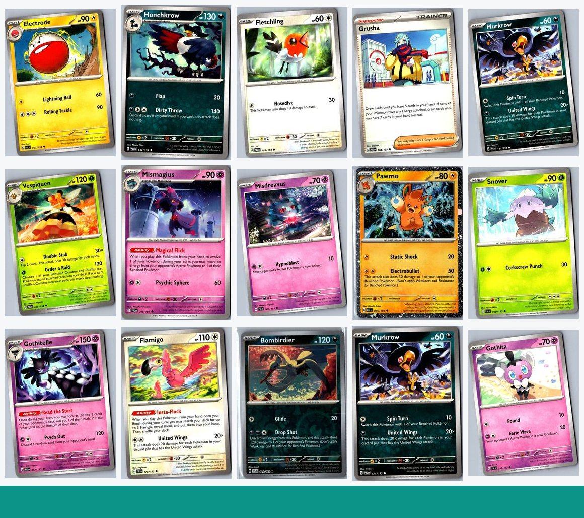 Pokémon SV02: Paldea Evolved — 55-card bulk lot - sample of the cards in this lot