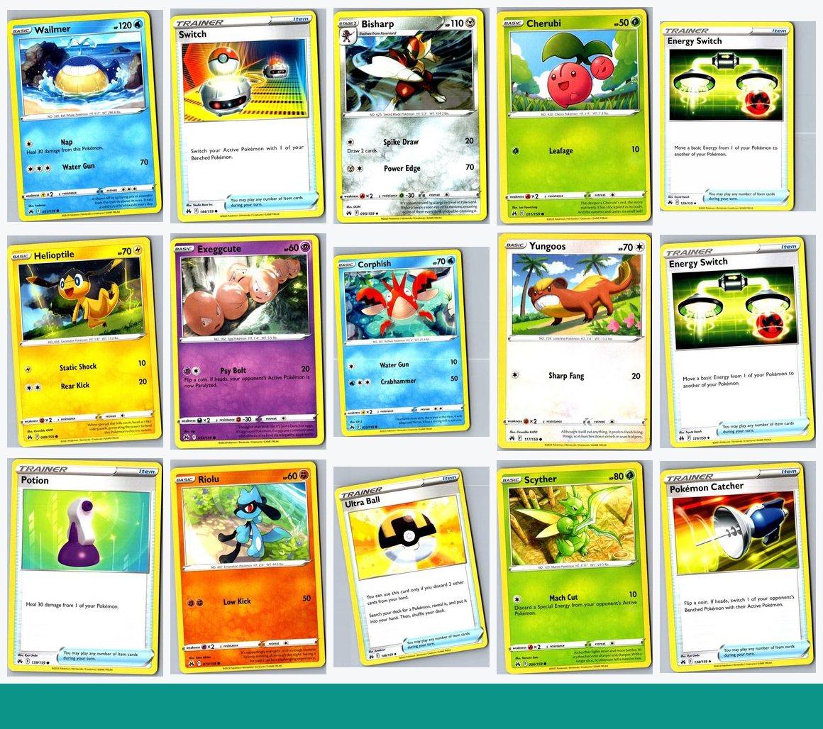Pokémon SWSH: Crown Zenith — 46-card bulk lot - sample of the cards in this lot