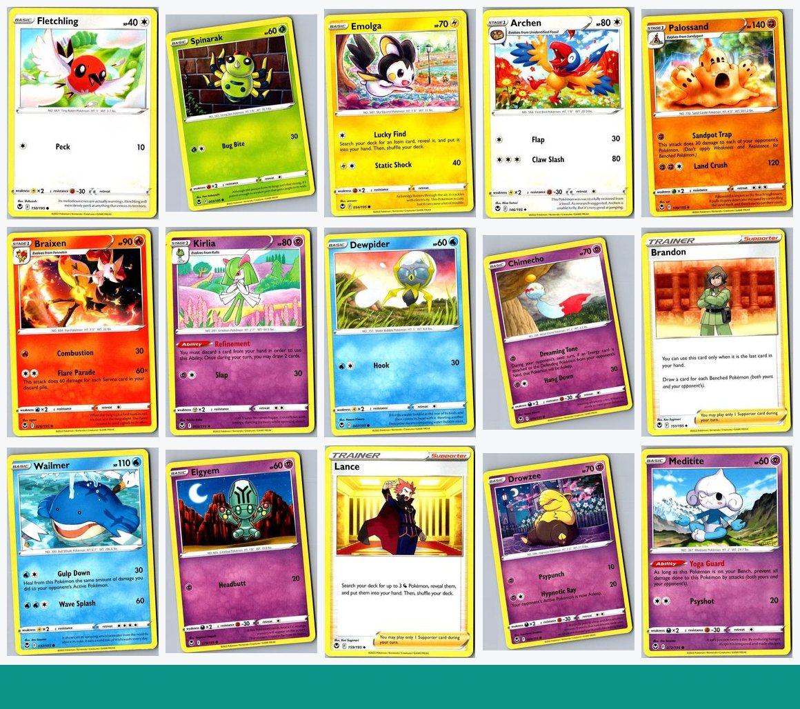 Pokémon SWSH12: Silver Tempest — 53-card bulk lot - sample of the cards in this lot