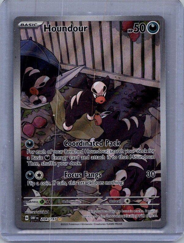Houndour - SV03: Obsidian Flames 204/197 front scan
