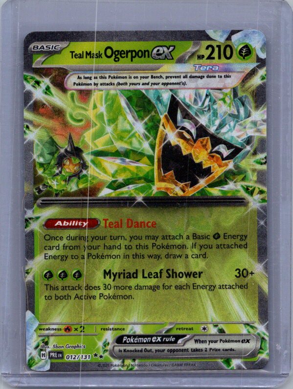 Teal Mask Ogerpon ex Double Rare SV: Prismatic Evolutions 012/131 NM