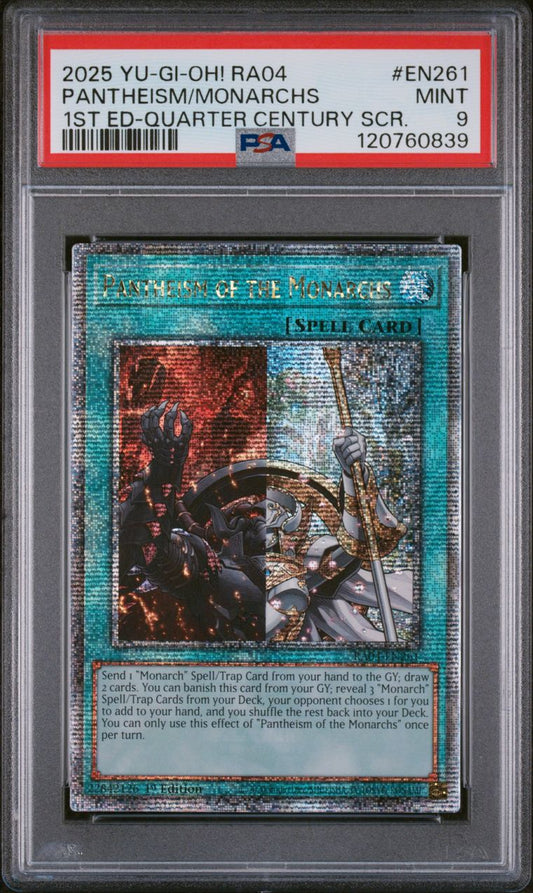 Pantheism of the Monarchs [Quarter Century Secret Rare] RA04-EN261 PSA9